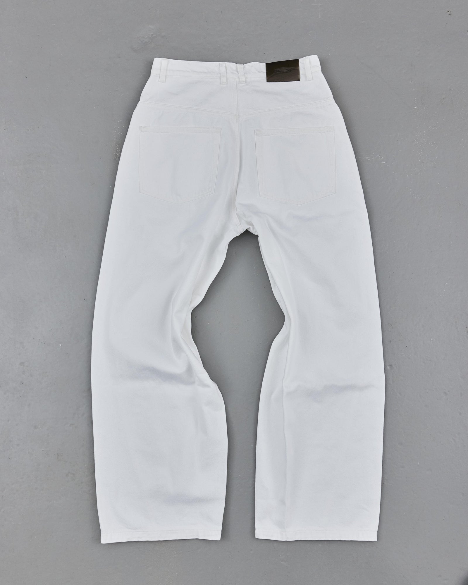 Pleated White Denim