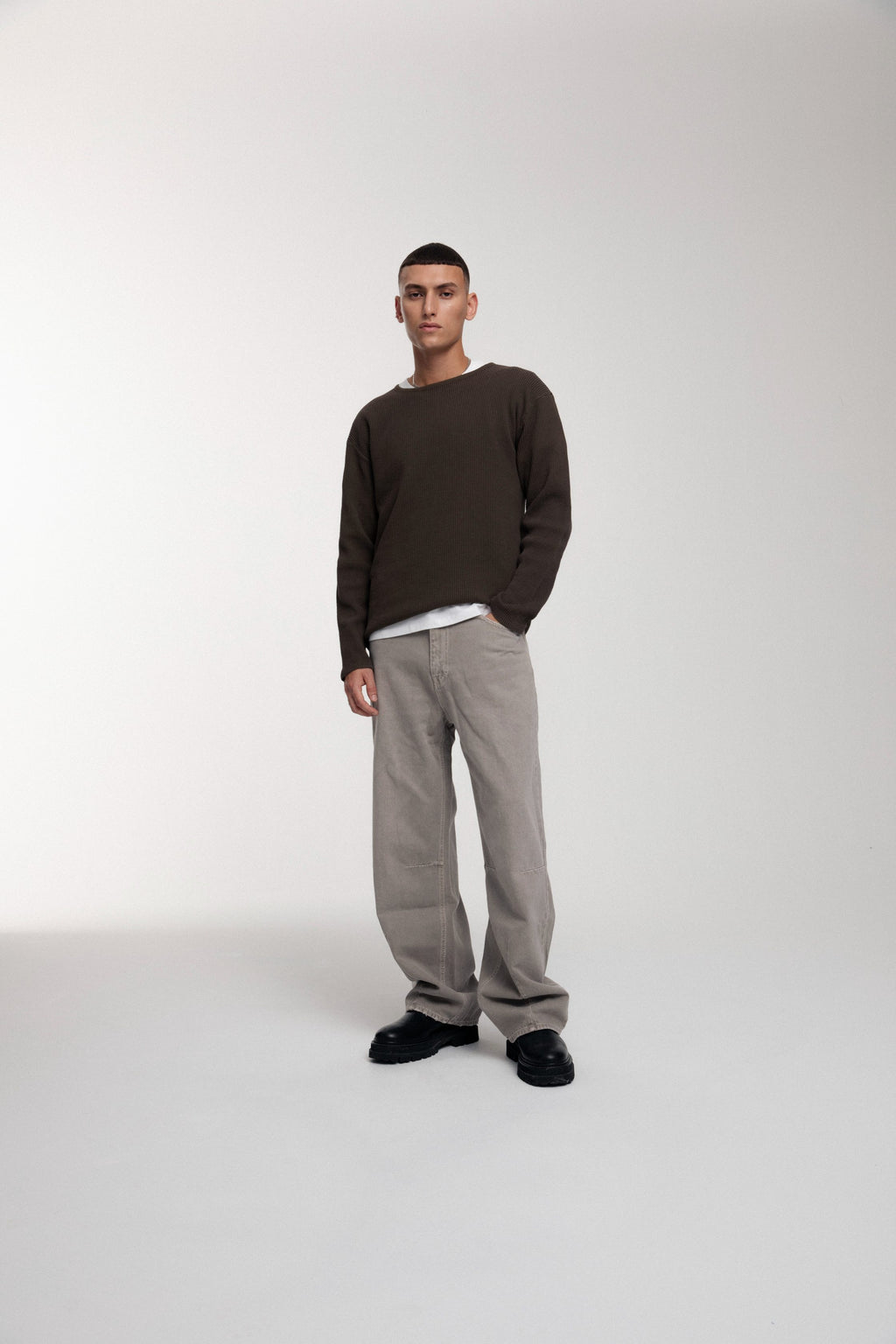 Thermal Trace Crewneck - Chocolate Brown