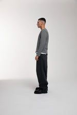 Thermal Trace Crewneck in Charcoal Grey worn by male model