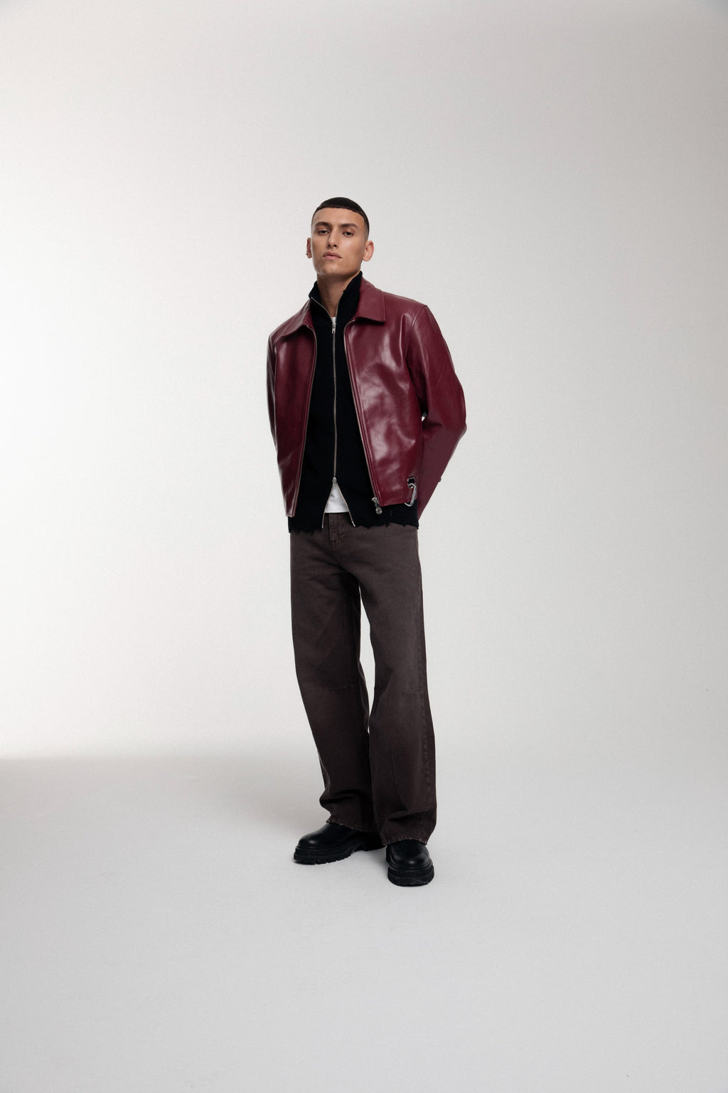Trace Cut Denim Jeans - Chocolate Brown