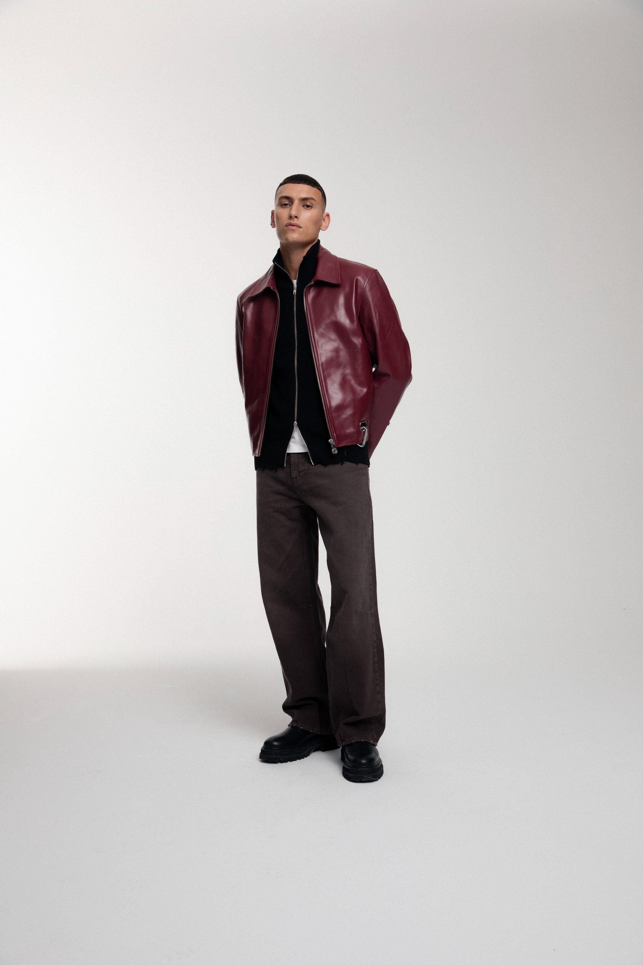Trace Cut Denim Jeans - Chocolate Brown
