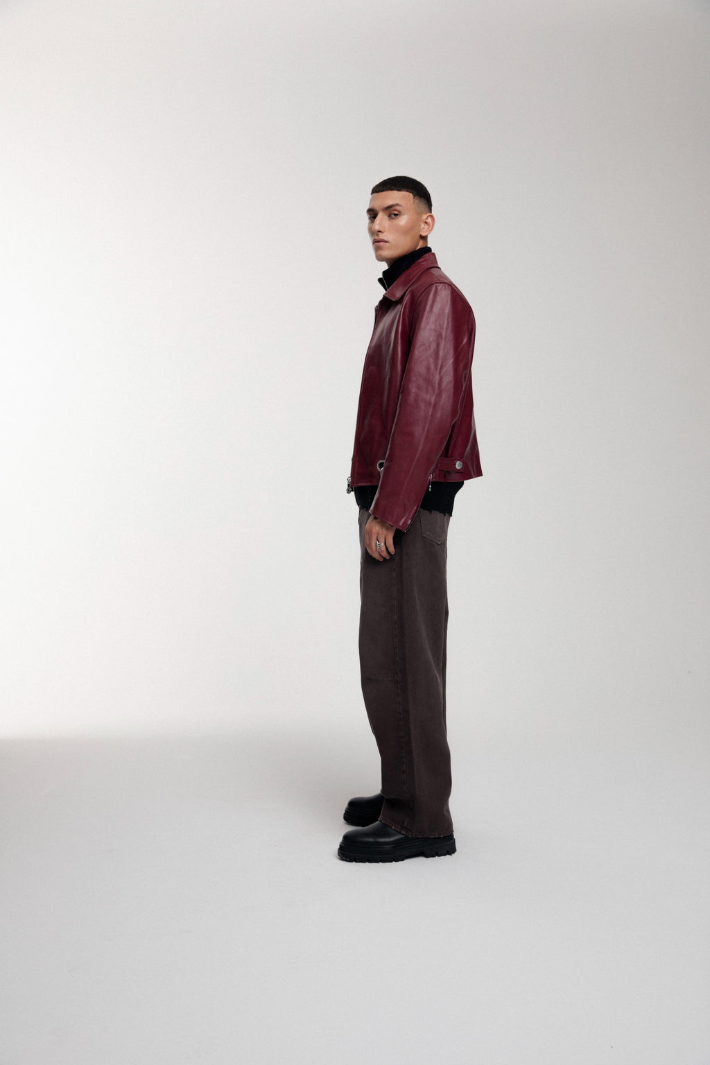 Trace Cut Denim Jeans - Chocolate Brown