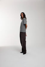 Trace T-Shirt in Foghorn worn by female model