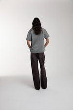 Trace T-Shirt in Foghorn worn by female model