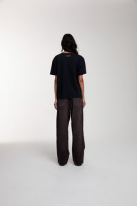 Trace T-Shirt in Bristol Black worn by female model