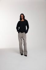 Thermal Trace Crewneck in Vintage Black worn by female model