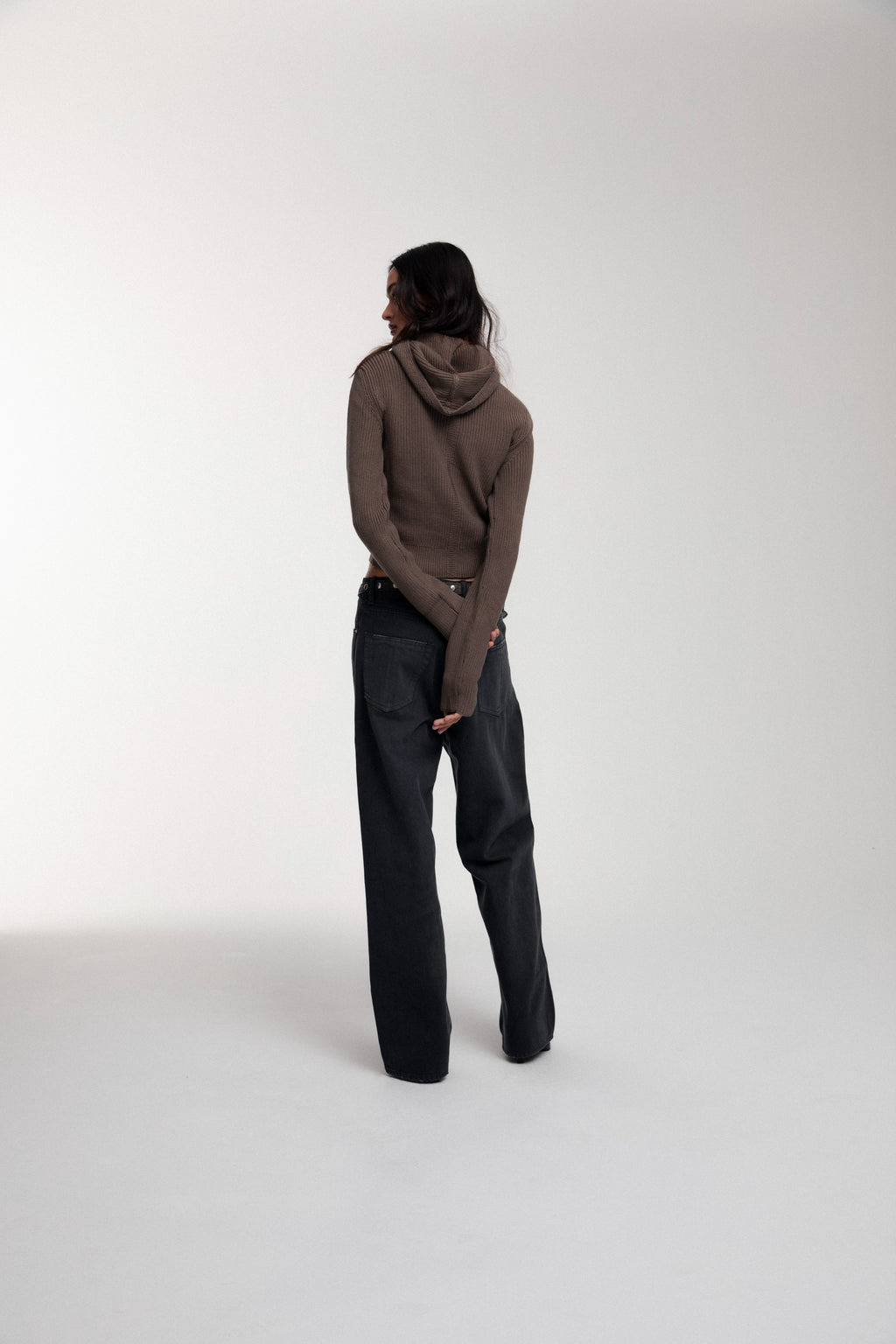 Frame Knitted Hoodie - Bungee Cord