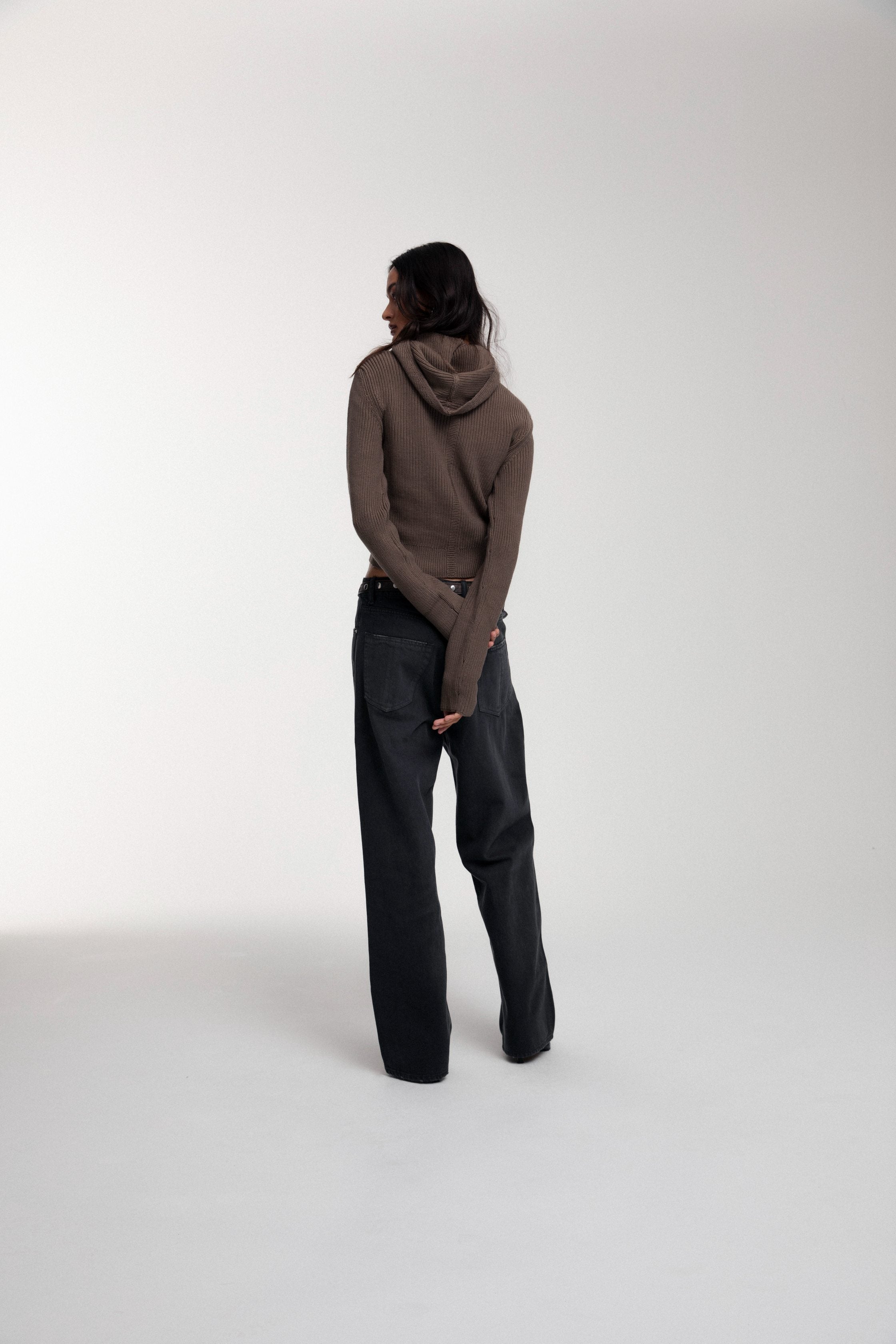 Frame Knitted Hoodie - Bungee Cord
