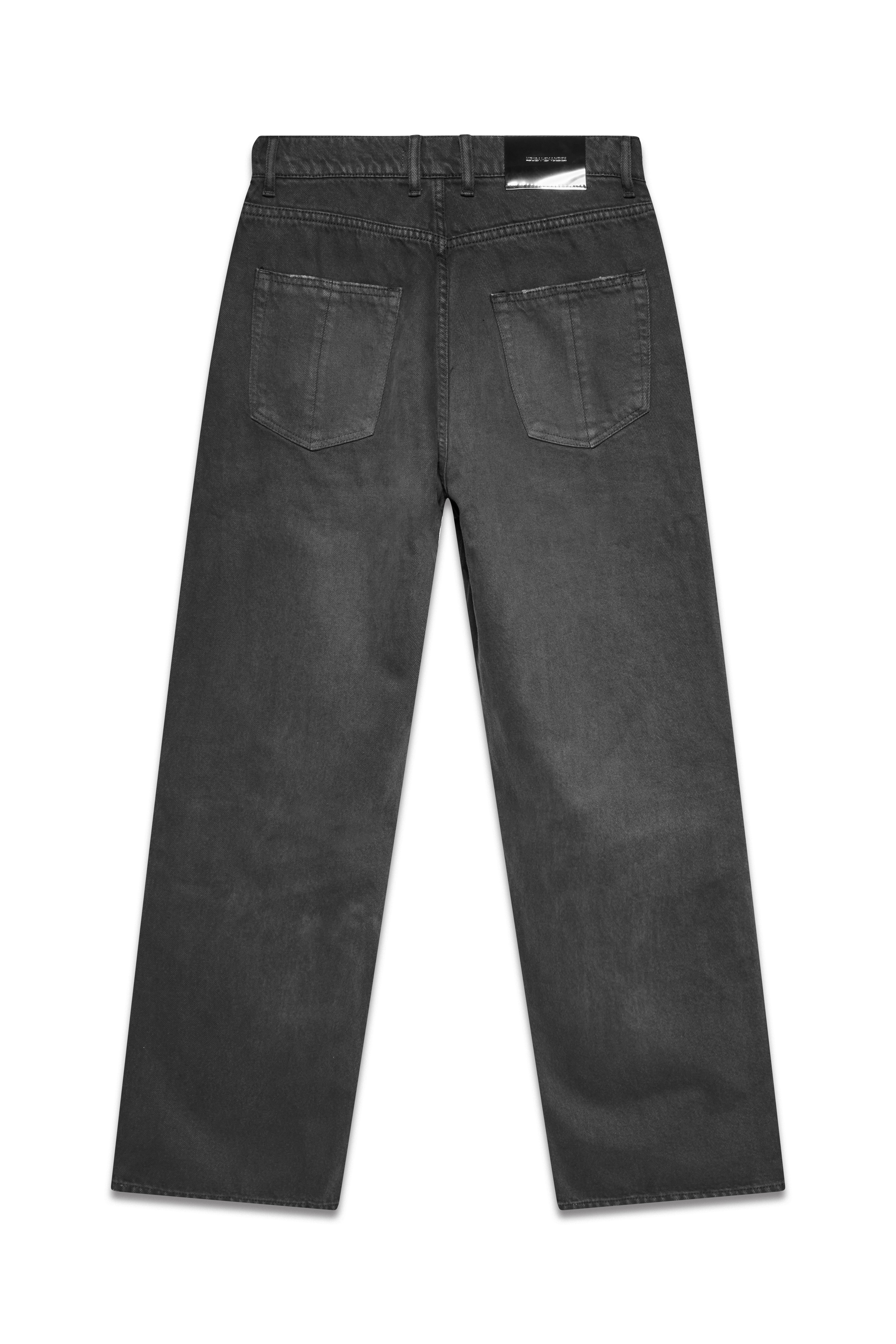 Trace Cut Denim Jeans - Meteorite Black