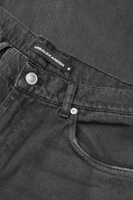 Trace Cut Denim Jeans in Meteorite Black — detail