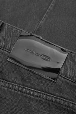 Trace Cut Denim Jeans in Meteorite Black — detail