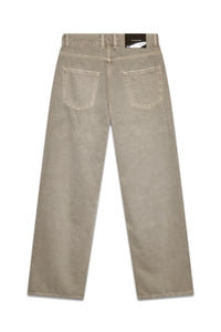 Trace Cut Denim Jeans in Vintage Khaki — back