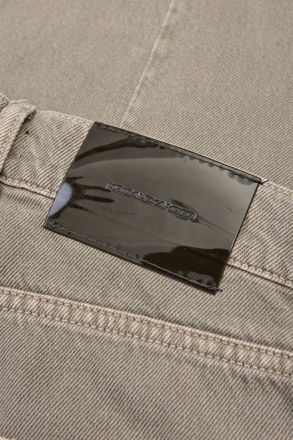 Trace Cut Denim Jeans - Vintage Khaki