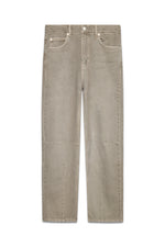 Trace Cut Denim Jeans in Vintage Khaki — front, krisalexander™