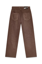 Trace Cut Denim Jeans in Chocolate Brown — back