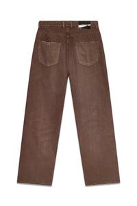 Trace Cut Denim Jeans in Chocolate Brown — back
