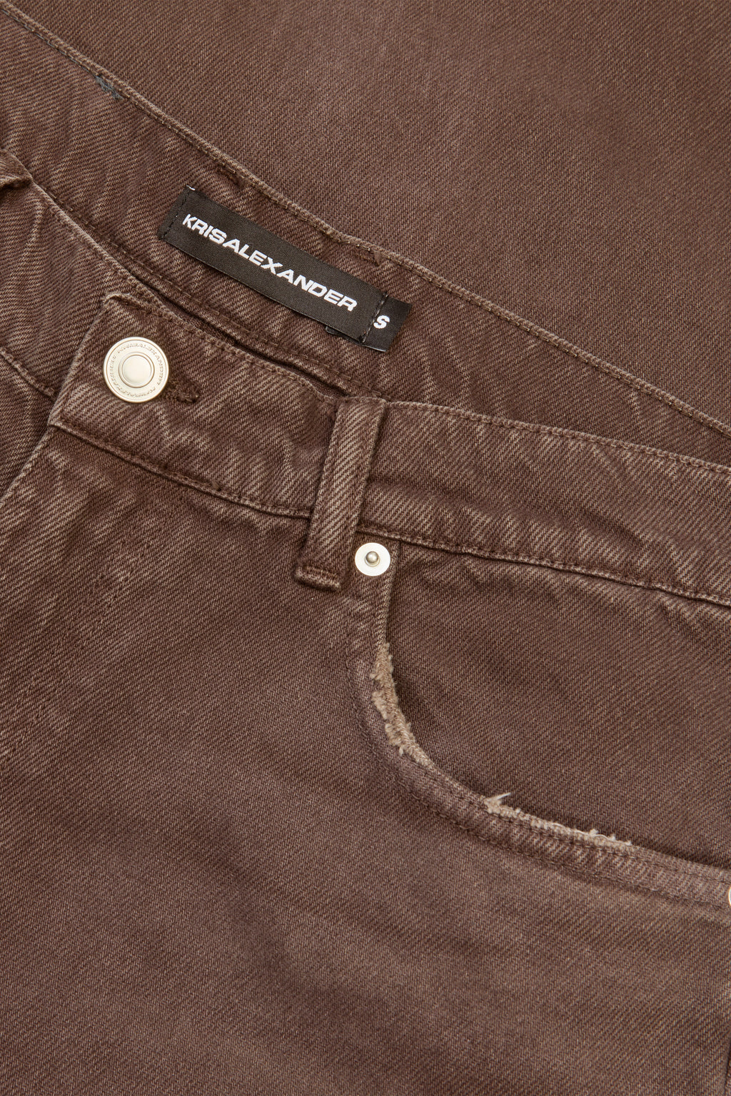 Trace Cut Denim Jeans - Chocolate Brown