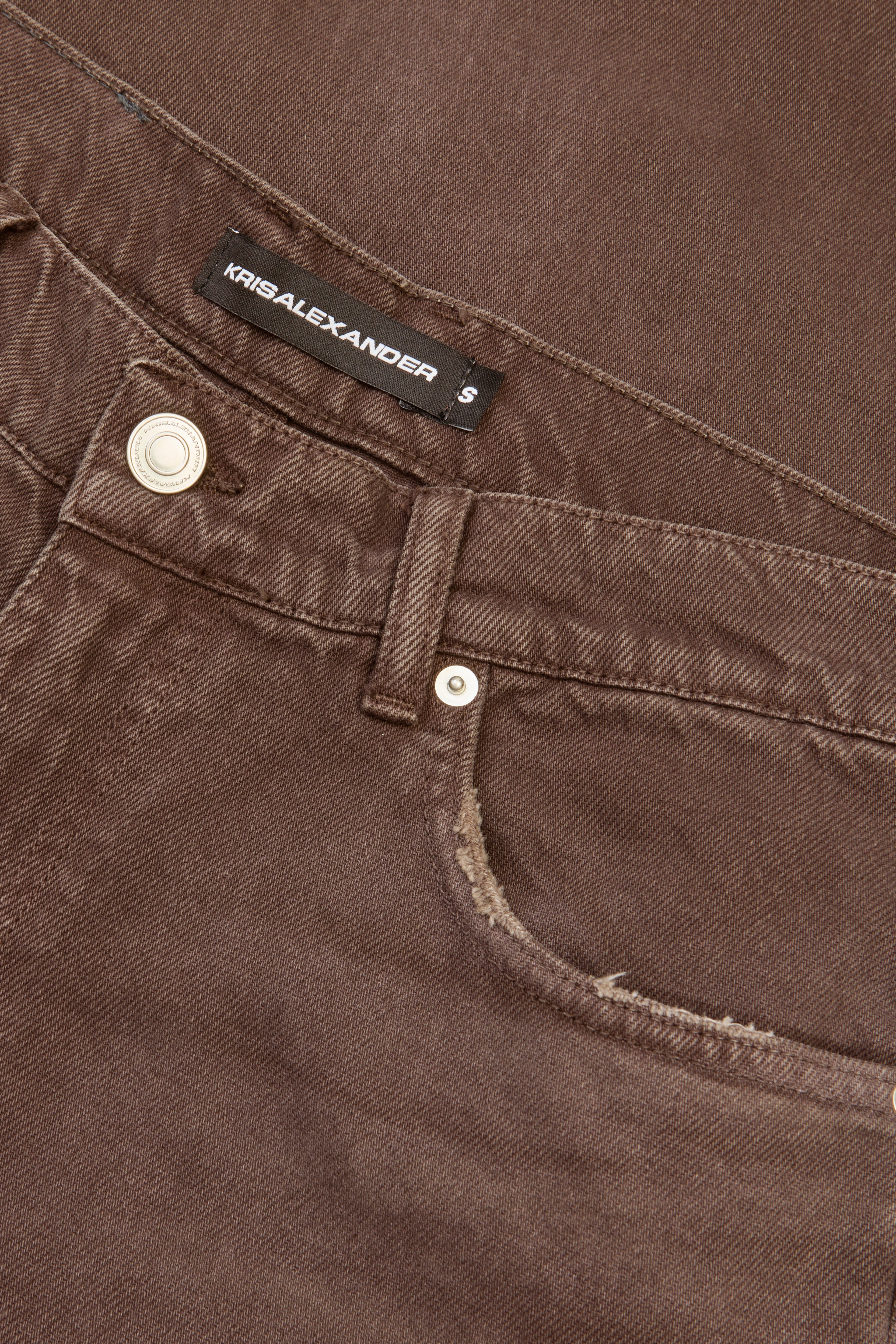 Trace Cut Denim Jeans - Chocolate Brown