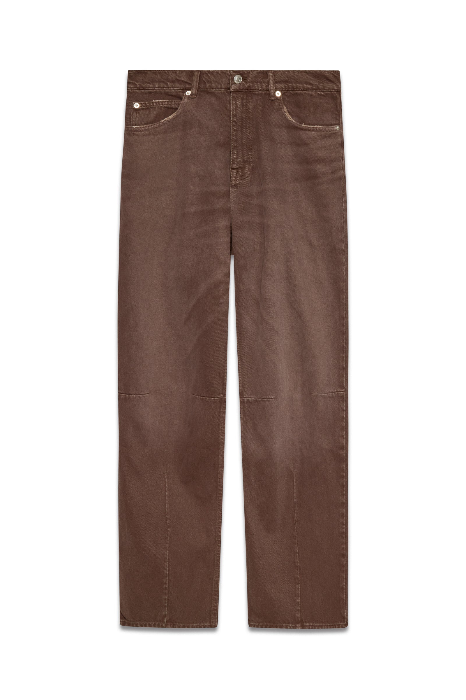 Trace Cut Denim Jeans - Chocolate Brown