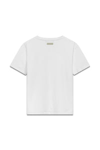 Trace T-Shirt in Optic White — back with spine cutlines