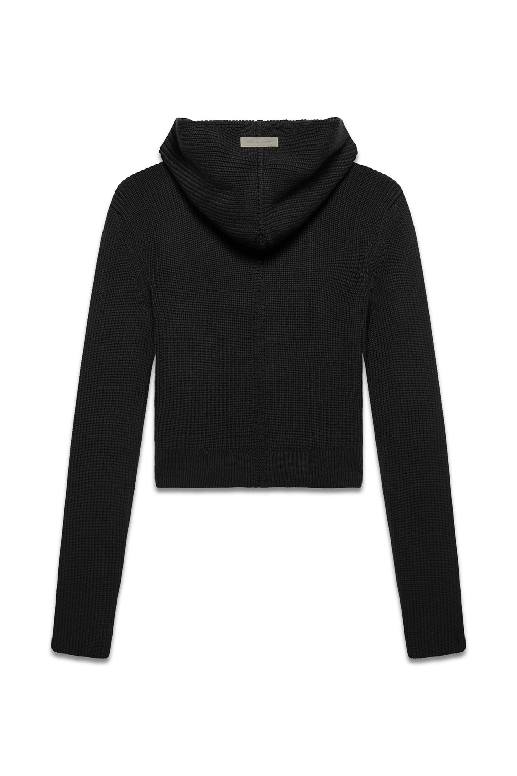 Frame Knitted Hoodie - Black