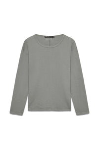 Thermal Trace Crewneck in Charcoal Grey waffle jersey — front, krisalexander™