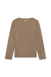 Thermal Trace Crewneck in Chocolate Brown — back