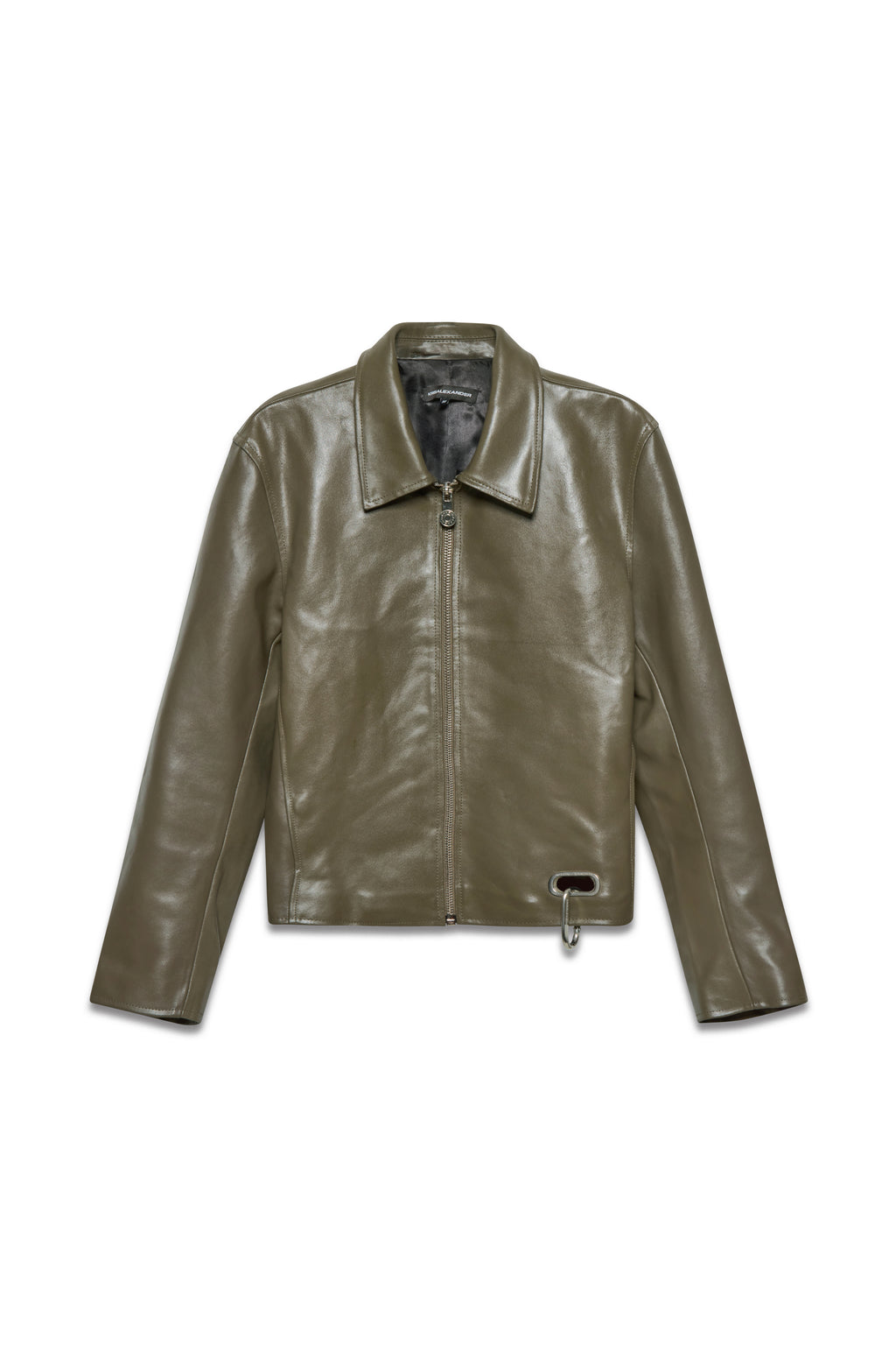 Boxy Hiker Leather Jacket - Green