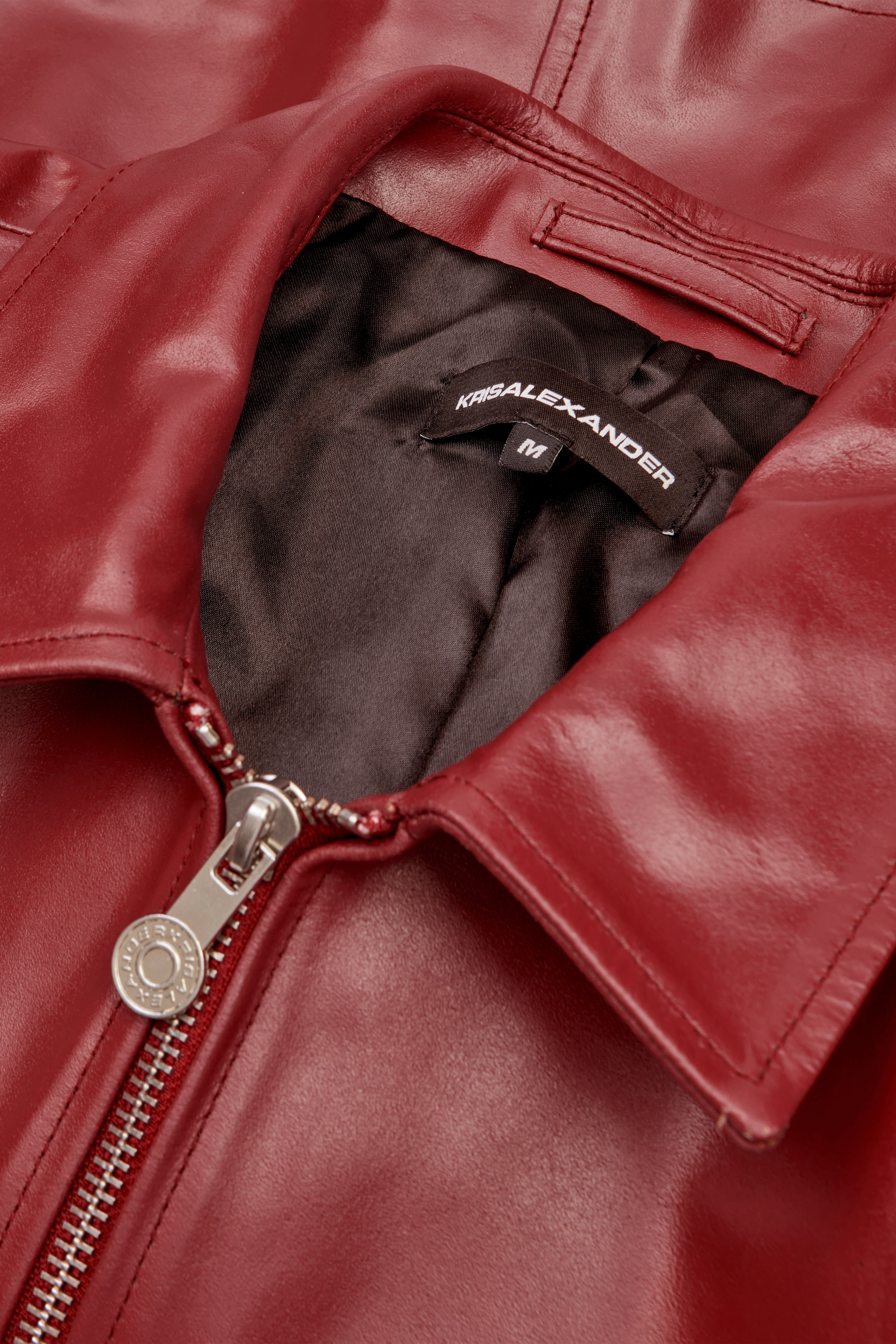 Boxy Hiker Leather Jacket - Oxblood