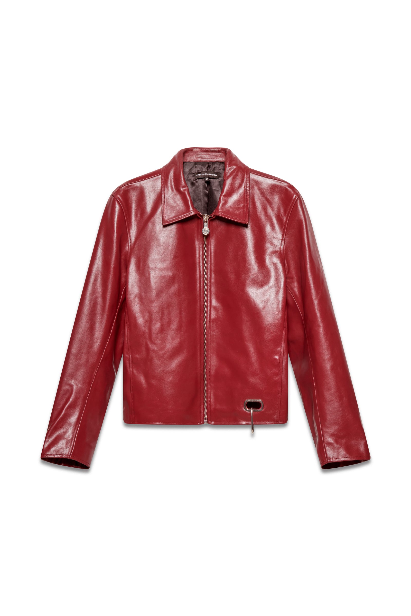Boxy Hiker Leather Jacket - Oxblood
